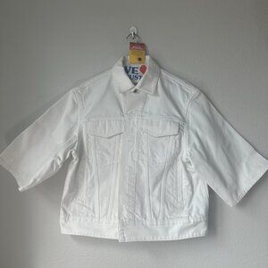 Jil Sander White Short Sleeve Denim Jacket